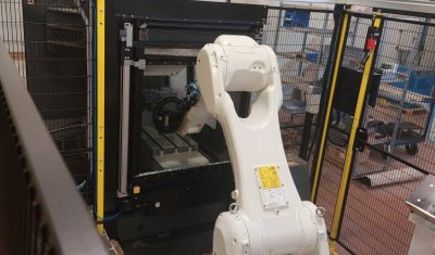 Cellule robotisée pour usinage d'accessoires en aluminium à Lagrave
